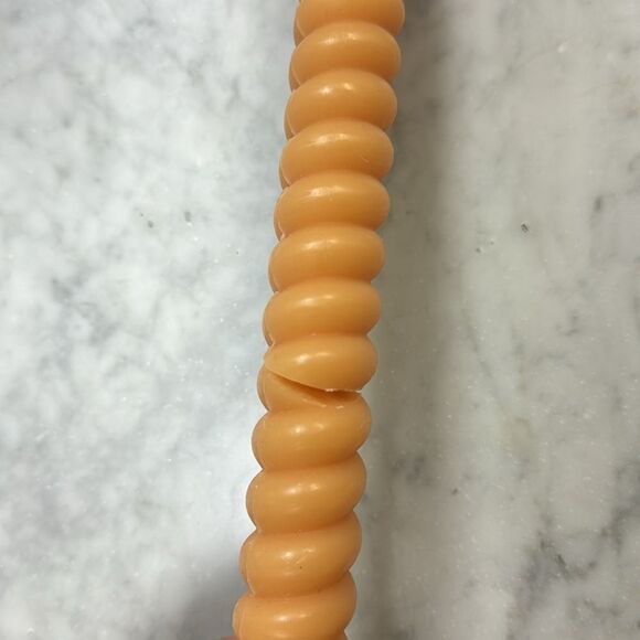 Anthropologie Set of 2 Tapers Orange Twisted Candles - Picture 6 of 7